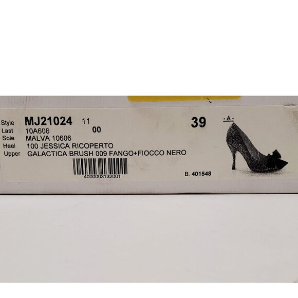 MARC JACOBS SHOES GLITTER GALACTICA GROSGRAIN BOW PUMPS sz IT 39 US 9 - Picture 14 of 14